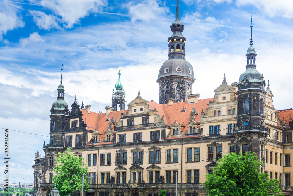 street view of downtown Dresden, Germany