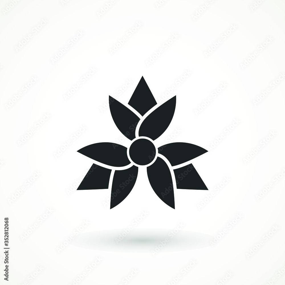 Flower Icon sign Spring symbol for your web site design, logo, app isolated on white background. Flower Icon sign Spring symbol for your web site design, logo, app isolated on white background.