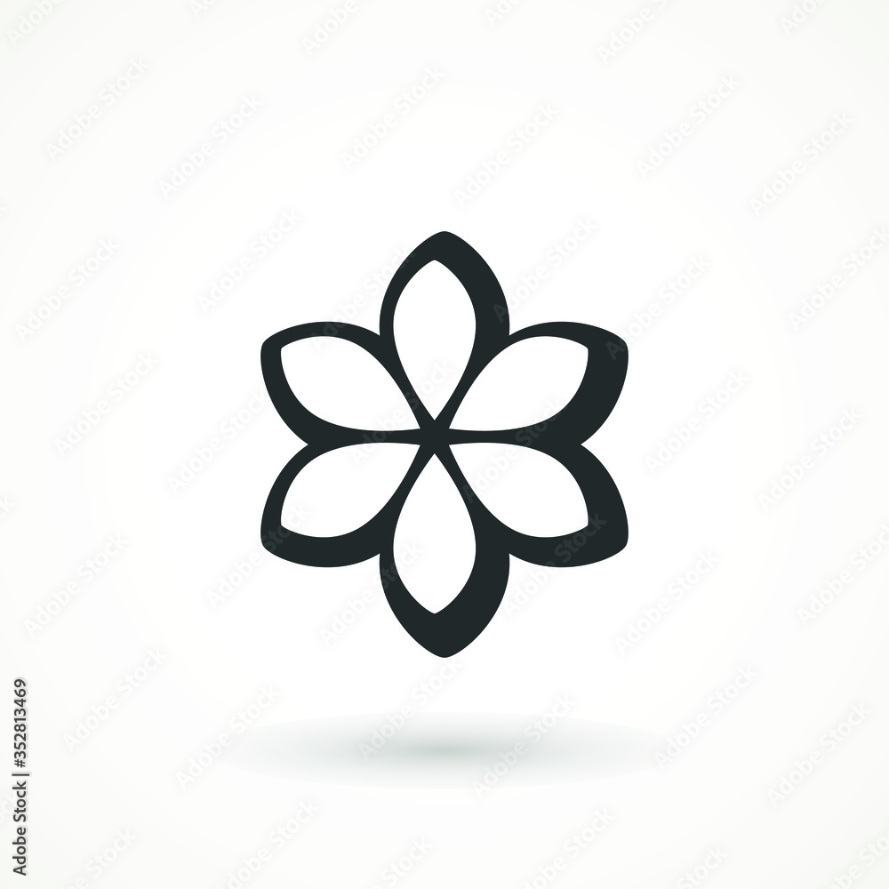 Flower Icon sign Spring symbol for your web site design, logo, app isolated on white background. Flower Icon sign Spring symbol for your web site design, logo, app isolated on white background.