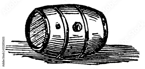Keg, vintage illustration
