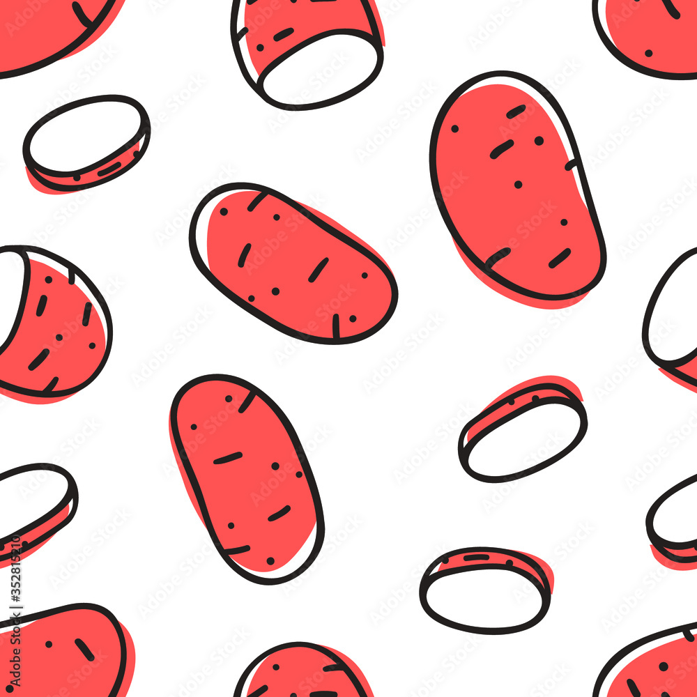 Doodle seamless pattern. Hand drawn stylish fruit and vegetable. Vector artistic drawing fresh organic food. Summer illustration vegan ingrediens for smoothies Doodle seamless pattern. Hand drawn stylish fruit and vegetable. Vector artistic drawing fresh organic food. Summer illustration vegan ingrediens for smoothies