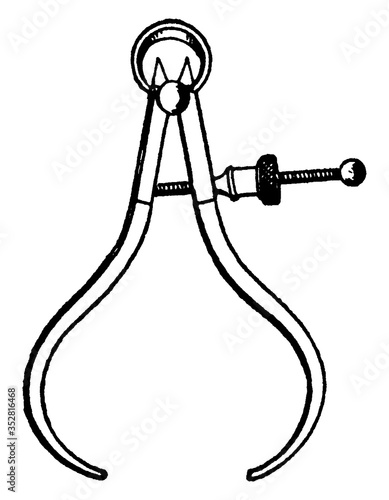 Spring Calipers, vintage illustration