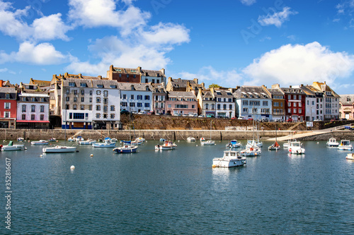 Douarnenez. Panorama du port du Rosmeur, Finistère, Bretagne