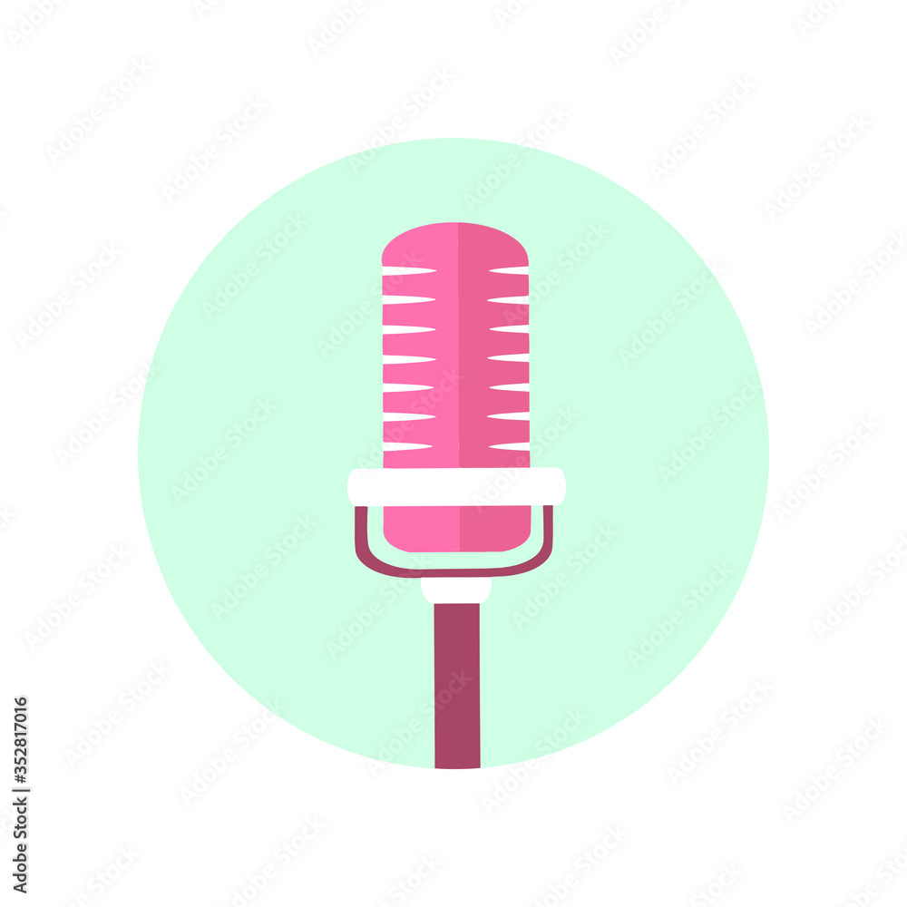 Microphone Icon vector flat design Microphone Icon vector flat design