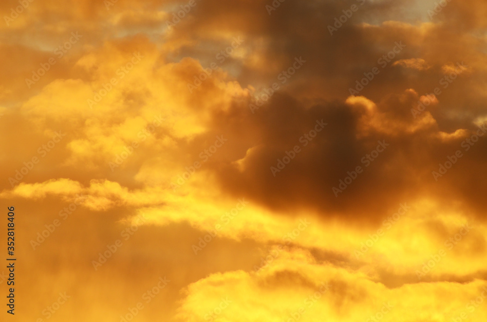 Cloudy sunset sky,photo for typography and design