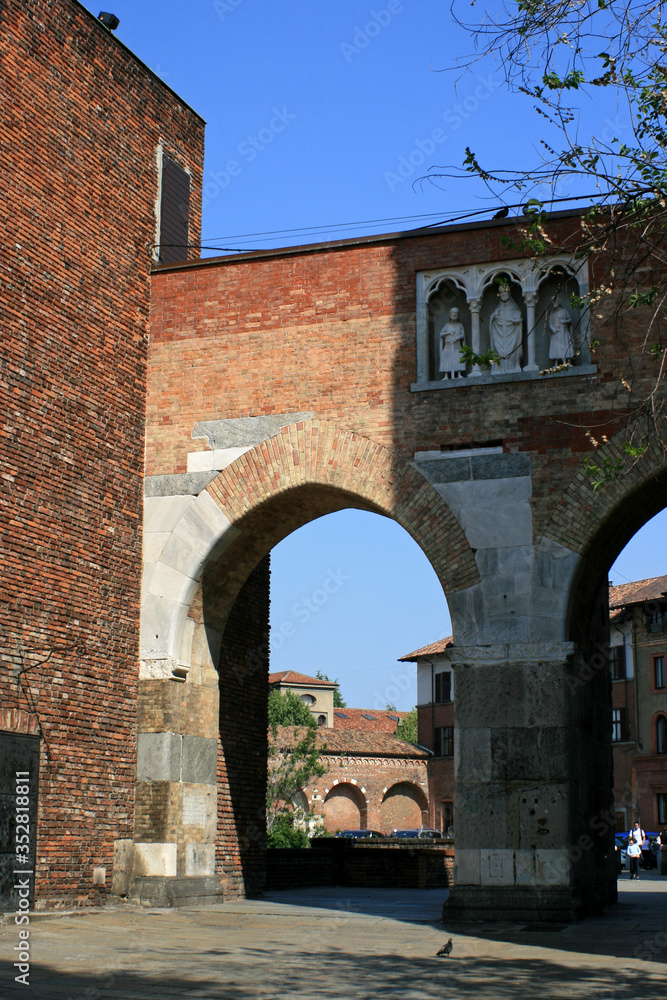 medieval gate in milan (italy)