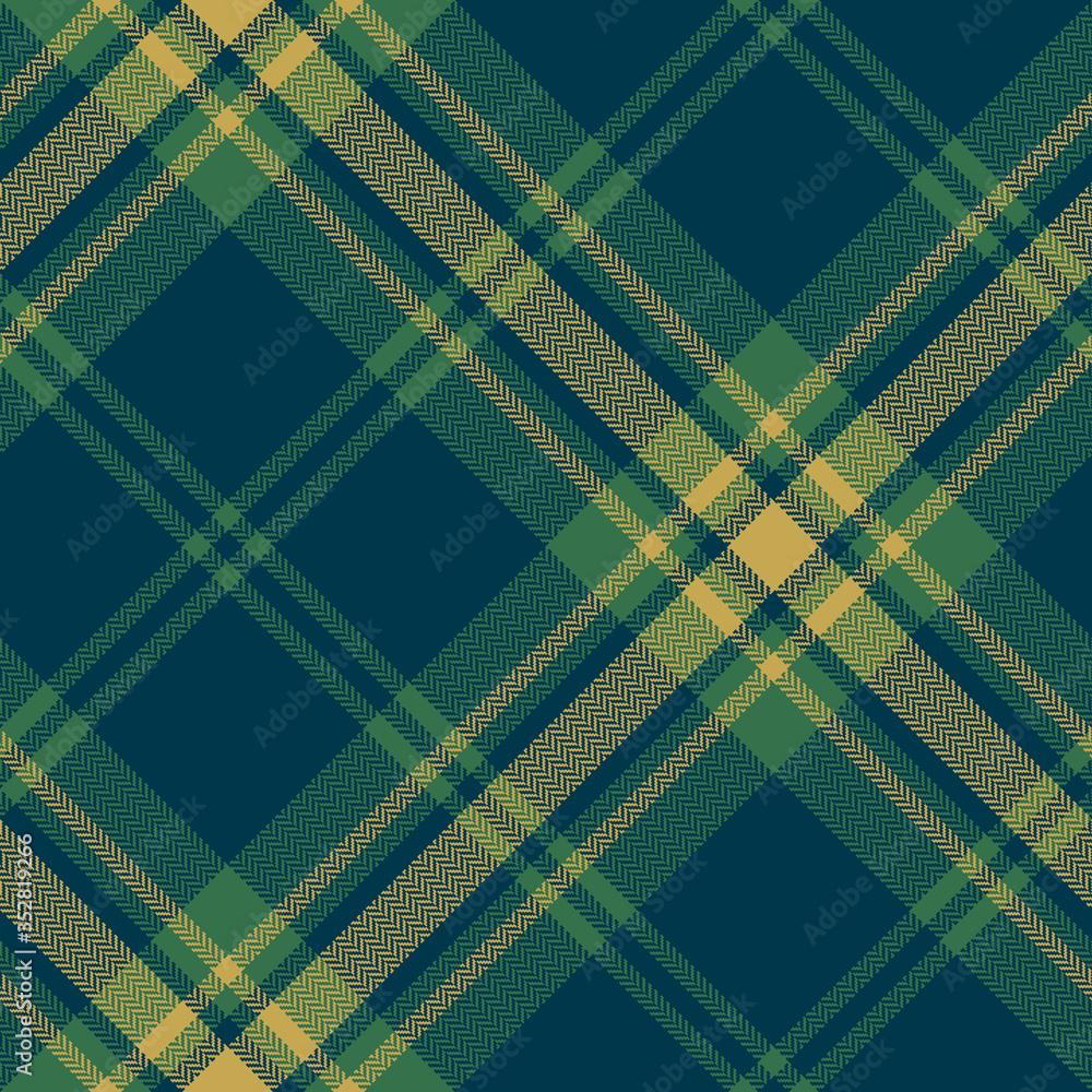 Orange plaid pattern. Seamless diagonal vector tartan check plaid