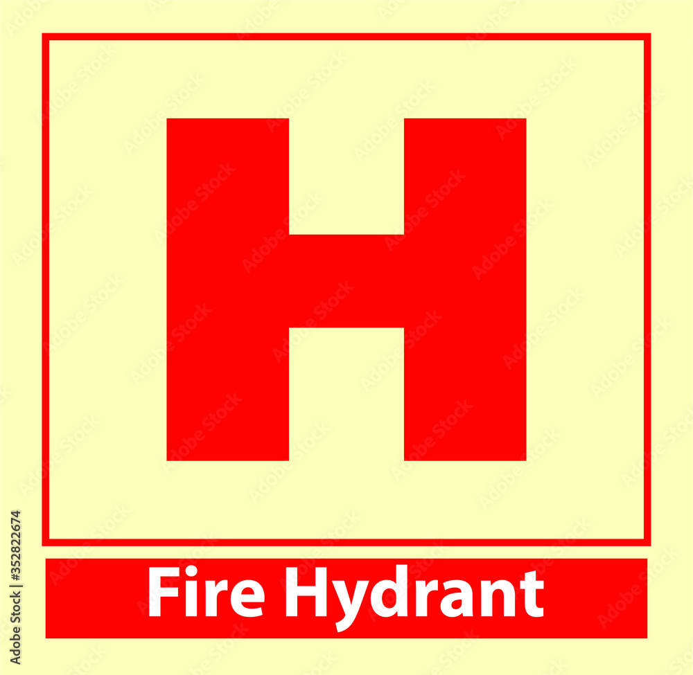 fire hydrant safety vector sign Stock Vector Adobe Stock