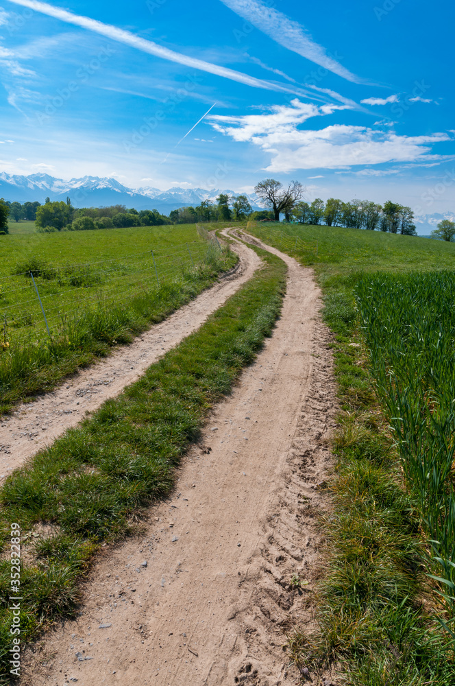 Chemin de campagne, Savoie Chambéry