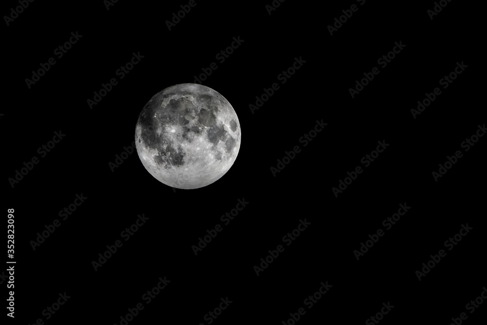 Naklejka premium Background Of Full Moon On The Sky