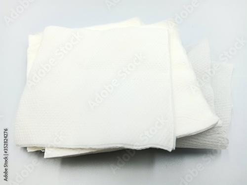 paper napkin isolated on white background