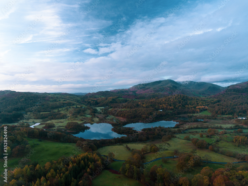 landscape with mountains uk countryside