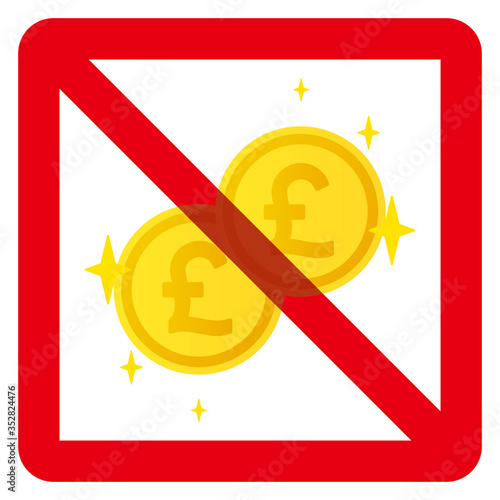ポンドコイン禁止マーク