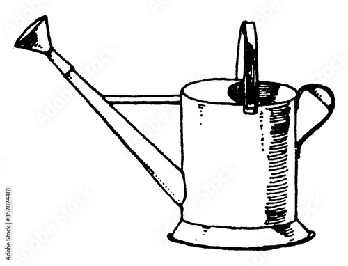 Modern Pipe-Spout Pot, vintage illustration.