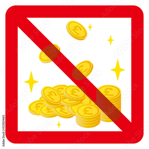 ポンドコイン禁止マーク