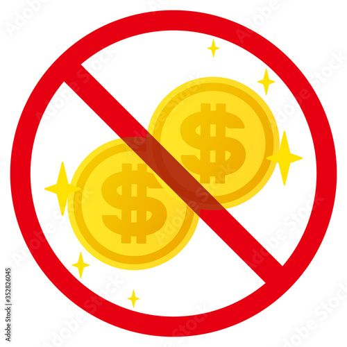ドルコイン禁止マーク