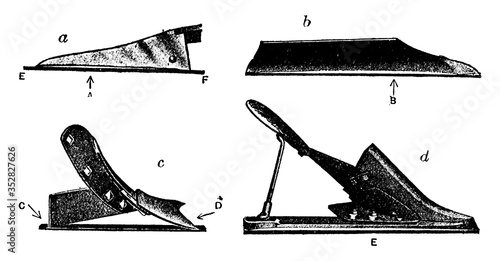 Plow Adjustments, vintage illustration.