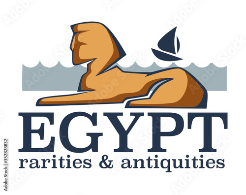Egypt rarities and antiquities, remains of sphinx construction