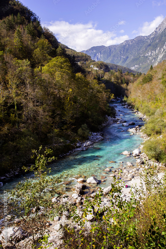 Soca river in Slovenia Soca river in Slovenia