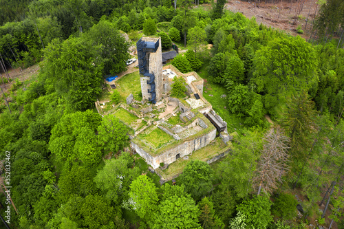 Ruins of Orlik Castle near Humpolec in the Czech Republic. photo