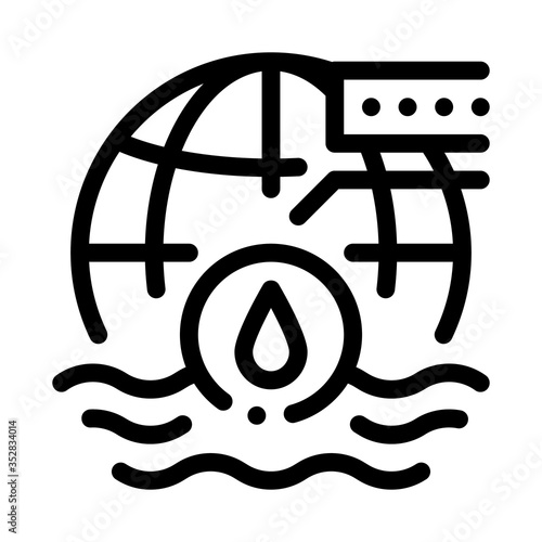 oceanology science icon vector. oceanology science sign. isolated contour symbol illustration