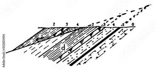 Gravity Fault, vintage illustration.
