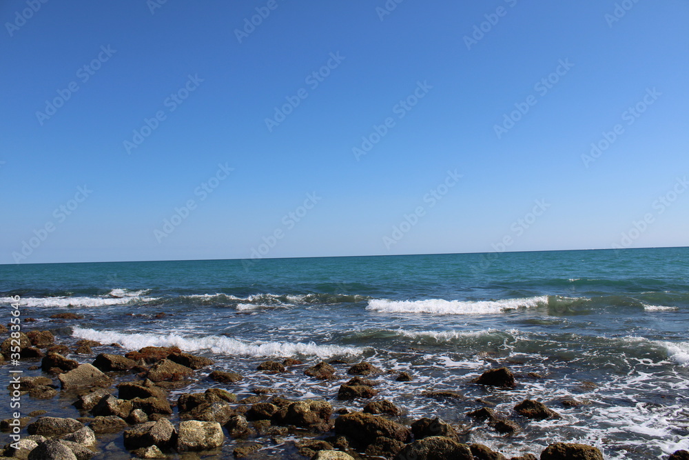 waves on the beach