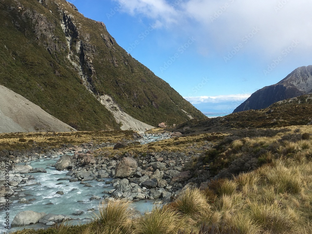 Mountain Landscape scene over New Zealand