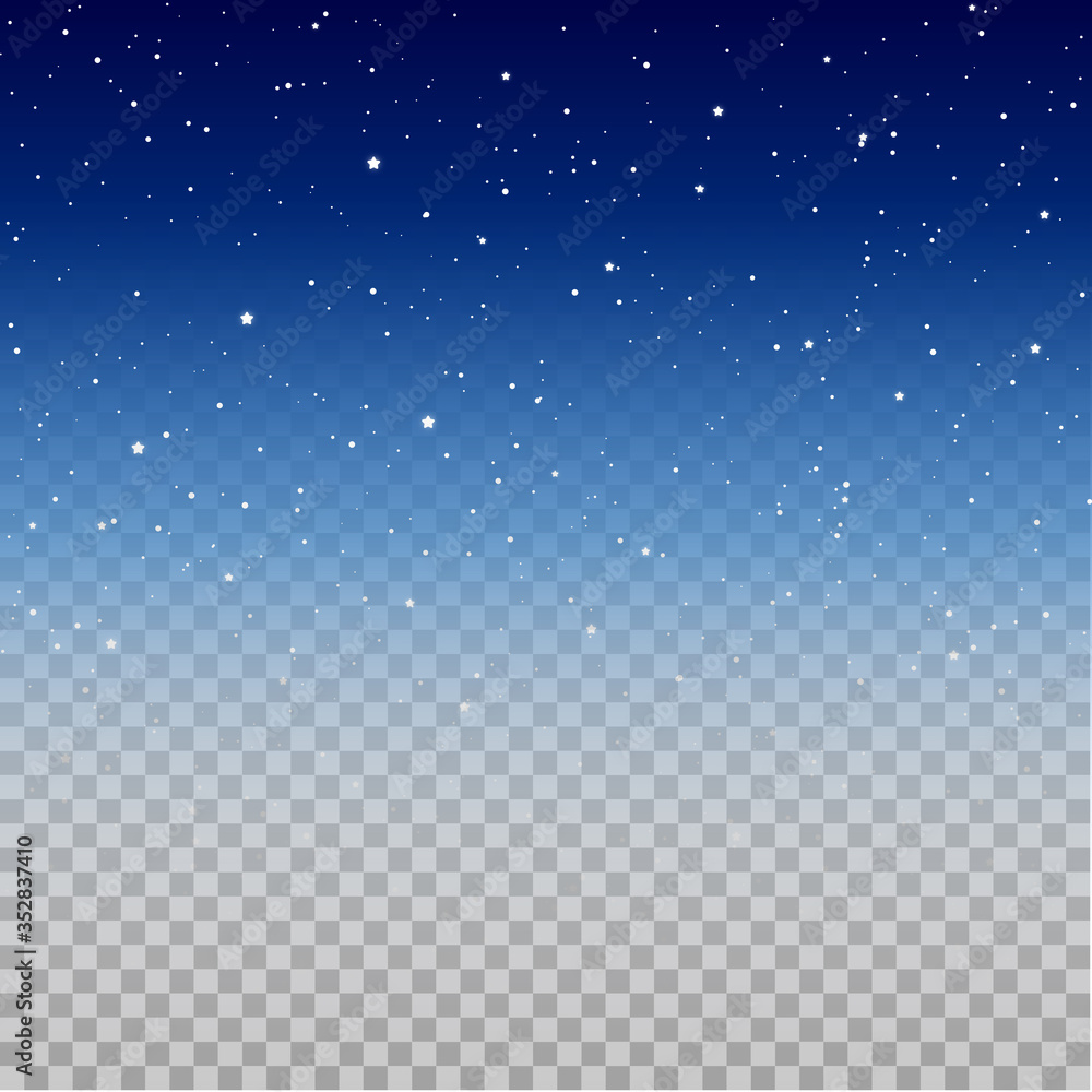 Starry night sky on transparent background - vector design element Starry night sky on transparent background - vector design element