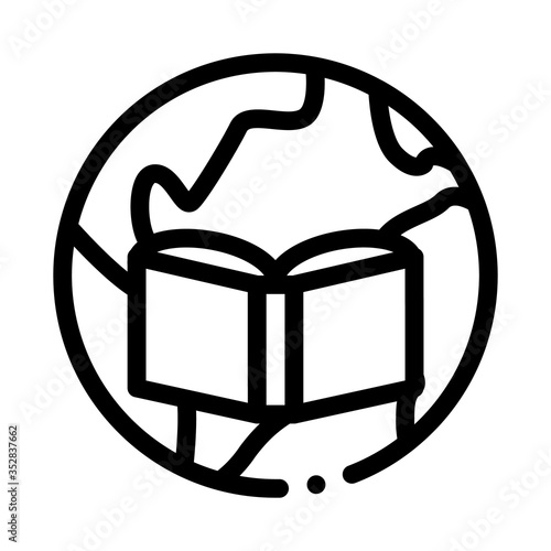 paleogeography science icon vector. paleogeography science sign. isolated contour symbol illustration