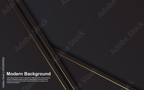 Illustration vector graphic of Abstract background black color luxury modern design