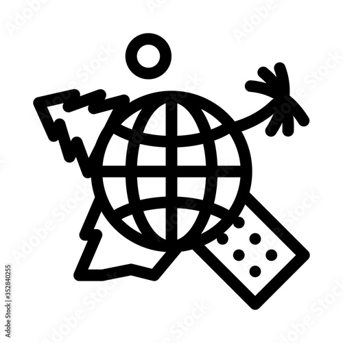 human geography science icon vector. human geography science sign. isolated contour symbol illustration