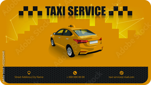 Design for business card taxi.