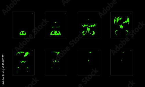 liquid explosion animation effect. Explosion Animation effect. Animation Sprite sheet for games, cartoon or animation. vector style animation effect 1041.