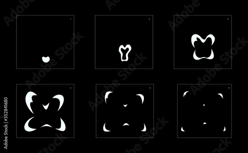 Explosion Smoke effect. Explosion Animation effect. Animation Sprite sheet for games, cartoon or animation. vector style animation effect 1073.