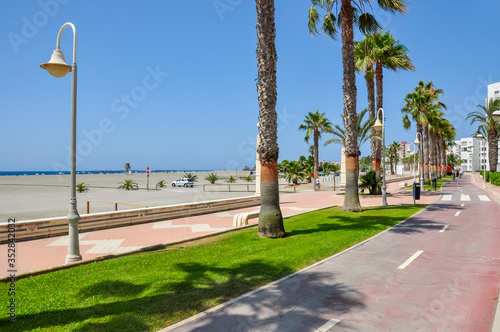 Playa Granada beach and promenade in Andalusia, Spain photo