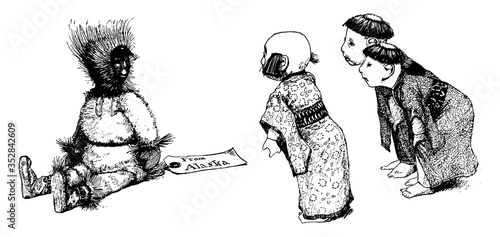 Cultural Children, vintage illustration