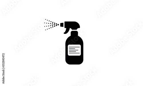 Spray bottle vector icon,clean spray bottle