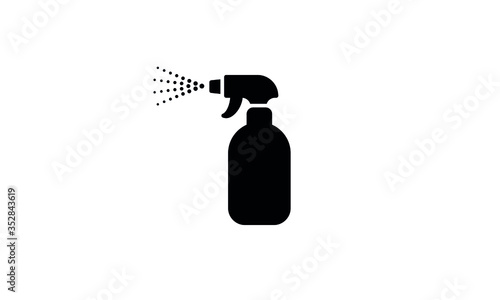 Spray bottle vector icon,clean spray bottle