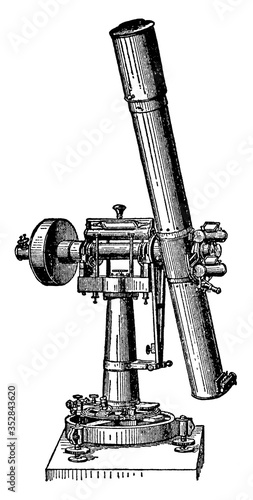 Zenith Telescope, vintage illustration.