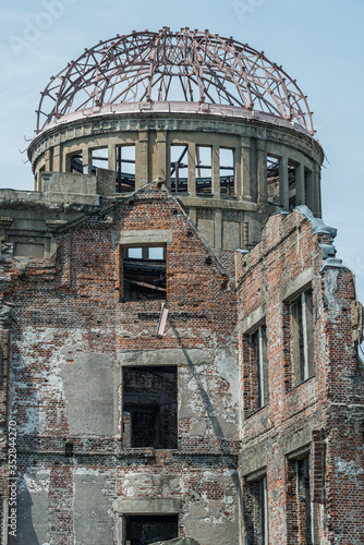 Ruins of the Hiroshima Prefectural Industrial Promotion Hall or A-Bomb Dome, Hiroshima, Japan photo