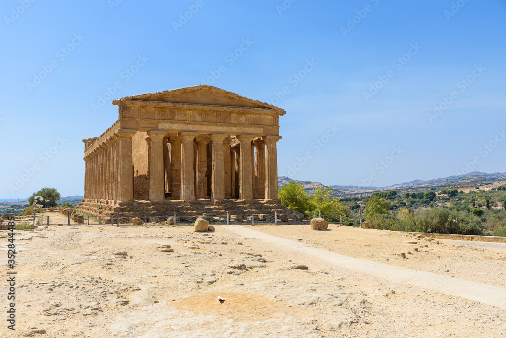 Temple of Concordia in the Valley of the Temples in Agrigento