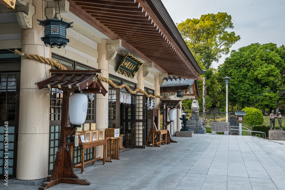 Hiroshima Gokoku Shrine, in the Castle Park, Japan