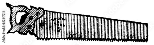 Handsaw, vintage illustration.