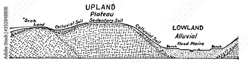 Classes of soil, vintage illustration.