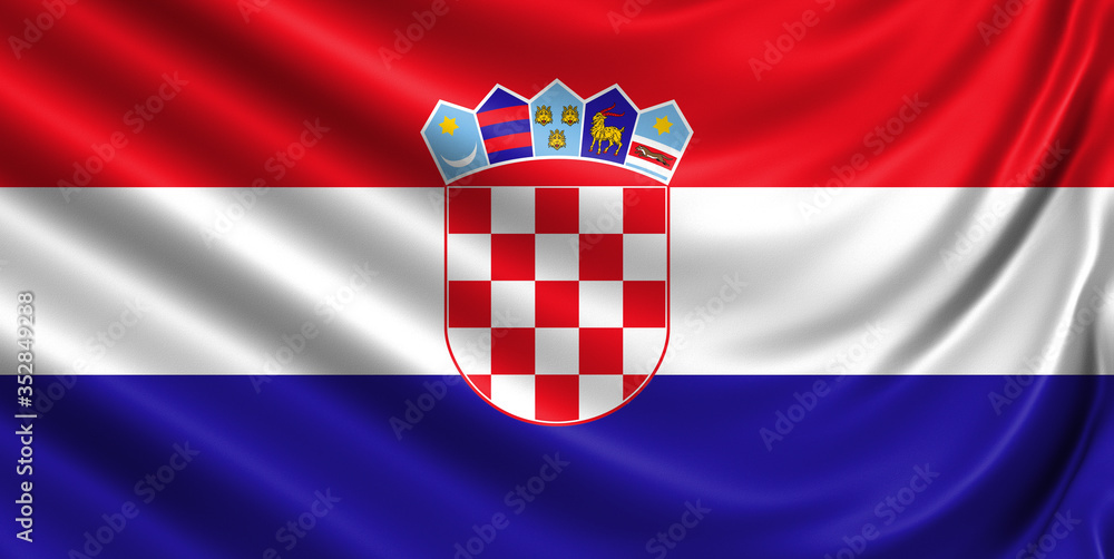 Naklejka premium Waving flag of the country of the European Union. 3d illustration