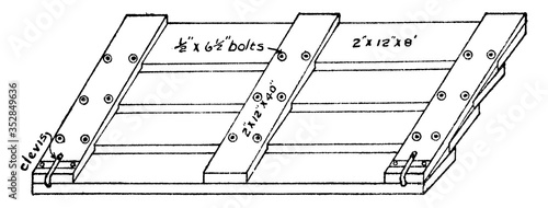 Planker, vintage illustration.