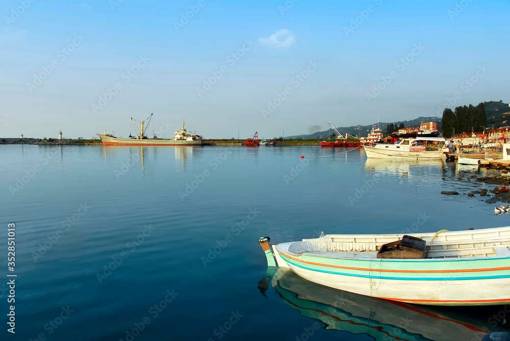 TRABZON / TURKEY - AUGUST 28, 2006: Harbor and Boats, Black Sea. Of District