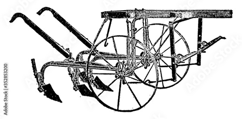 Tongue Cultivator, vintage illustration.
