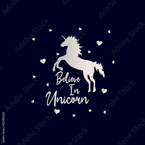 shine unicorn heart animal tee illustration art vector